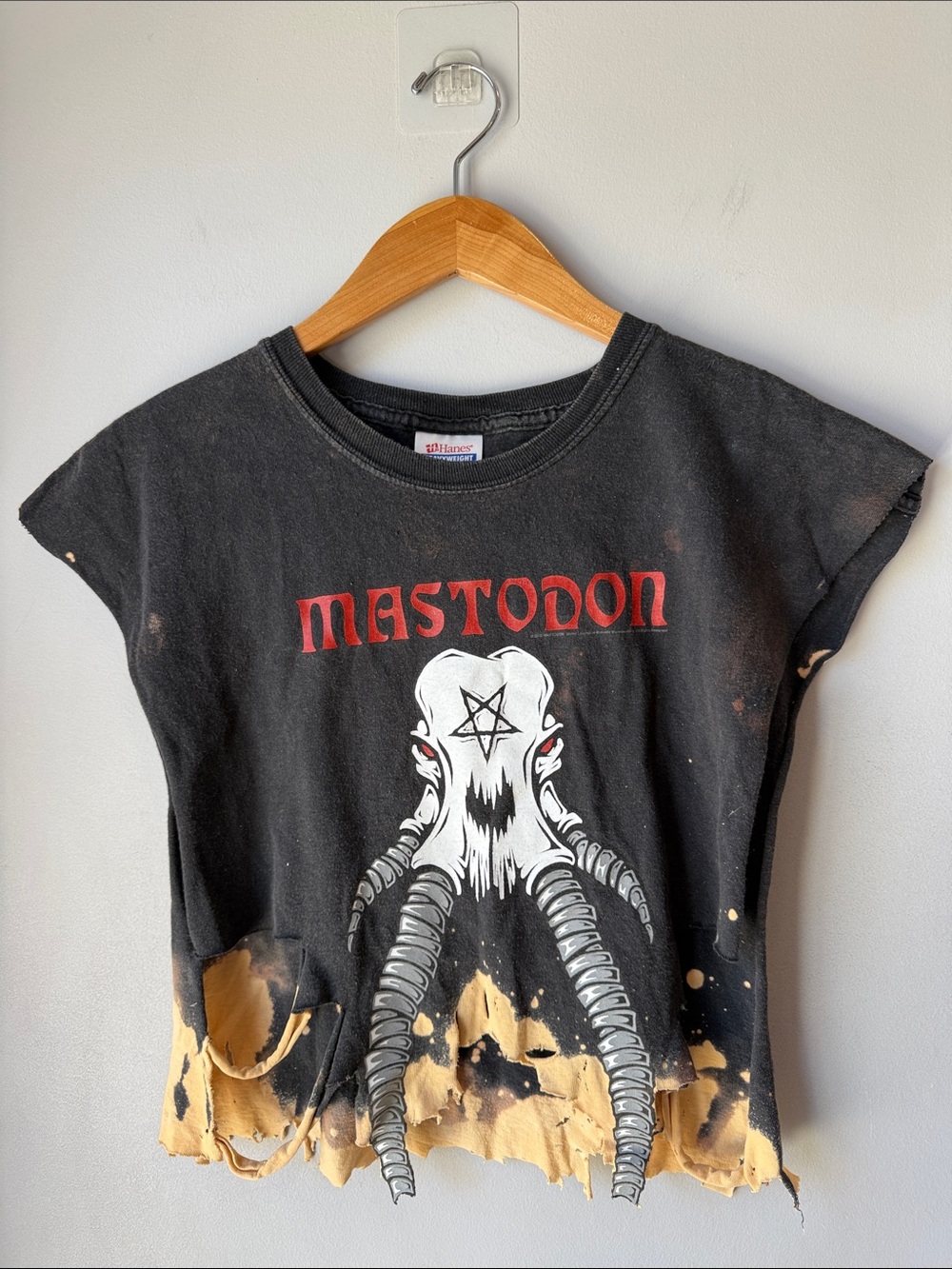 Vintage Y2K Mastodon Leviathan Band Upcycled Distressed Muscle Tank